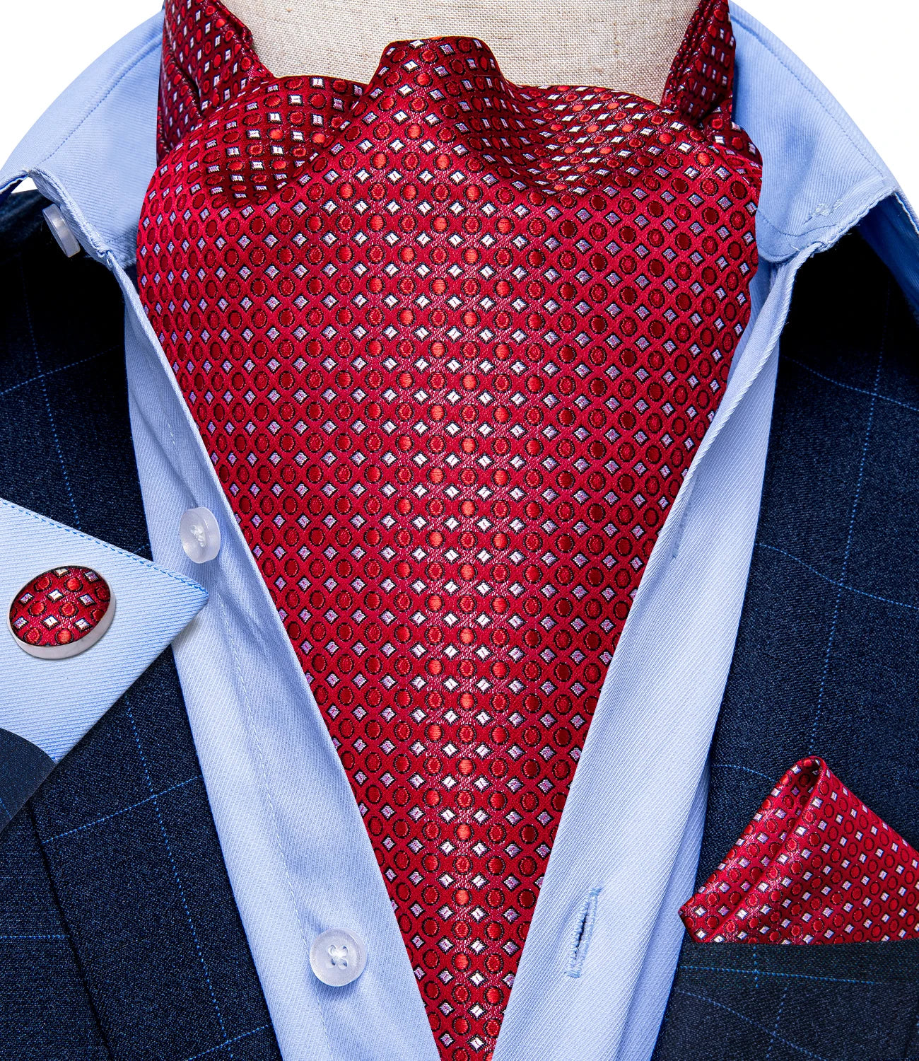 Men's Urban Accessories Premium Silk Ascot Tie | Minimalist Streetwear | Craftklart