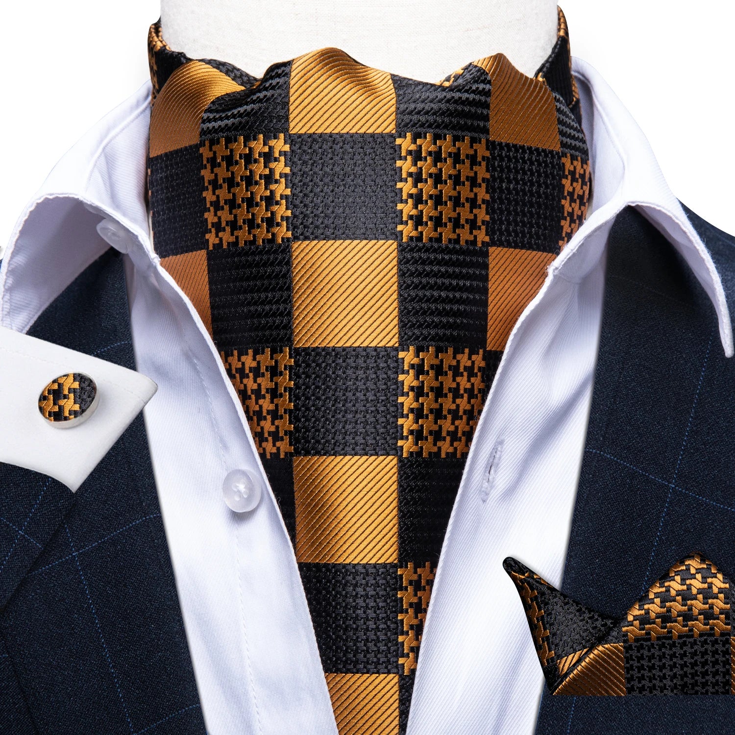 Men's Urban Accessories Premium Silk Ascot Tie | Minimalist Streetwear | Craftklart