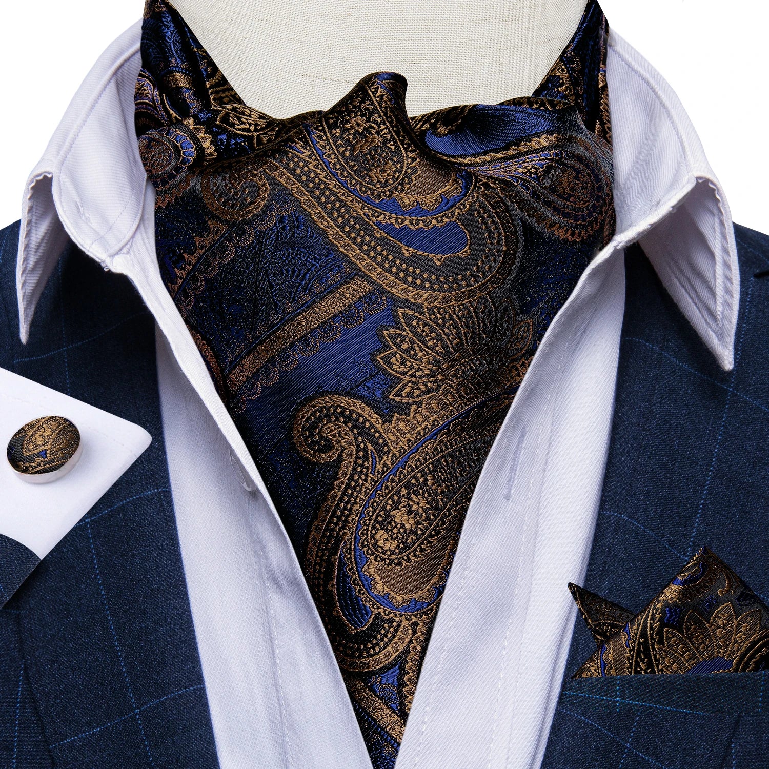 Men's Urban Accessories Premium Silk Ascot Tie | Minimalist Streetwear | Craftklart