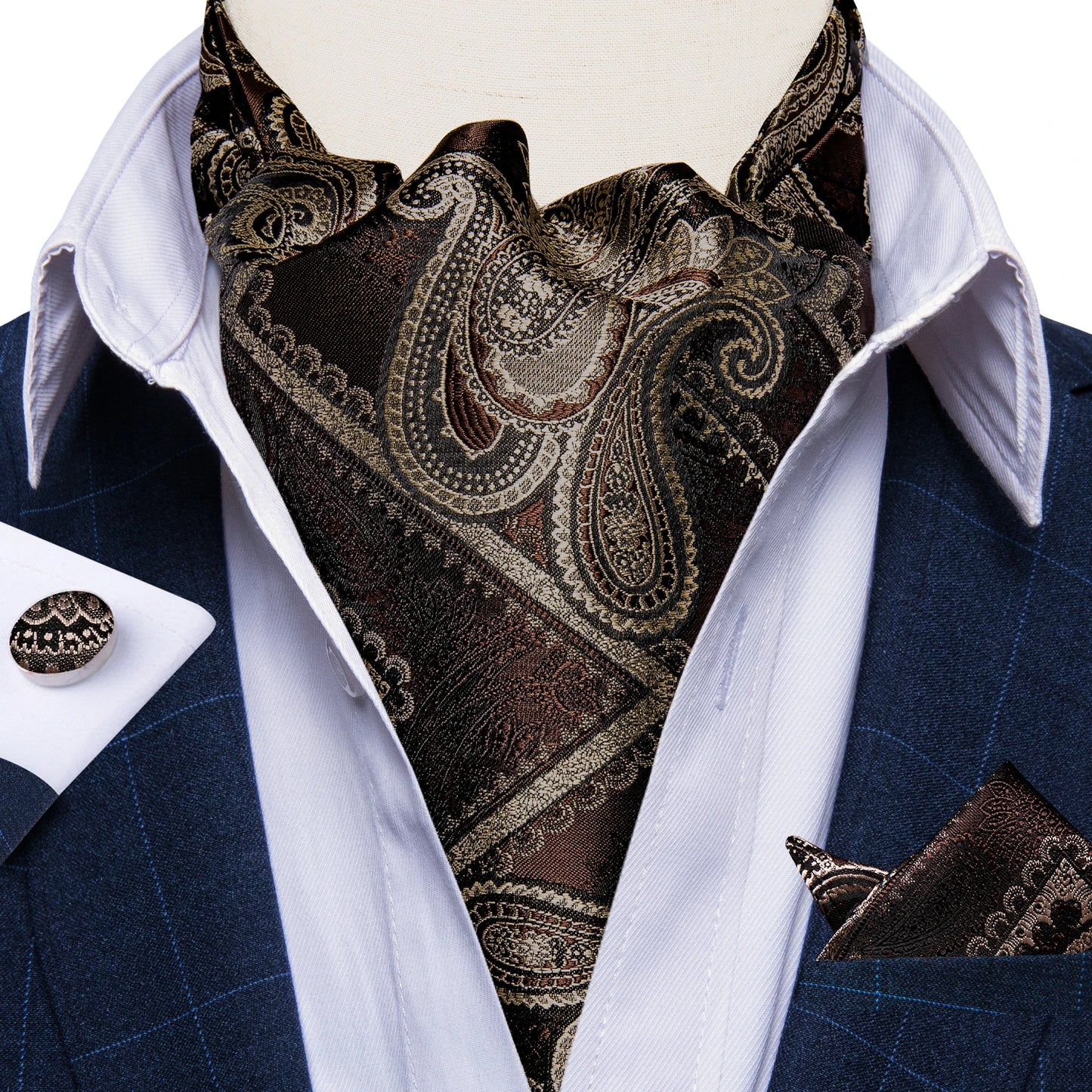Men's Urban Accessories Premium Silk Ascot Tie | Minimalist Streetwear | Craftklart