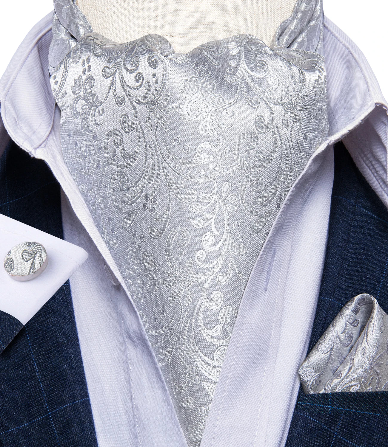 Men's Urban Accessories Premium Silk Ascot Tie | Minimalist Streetwear | Craftklart
