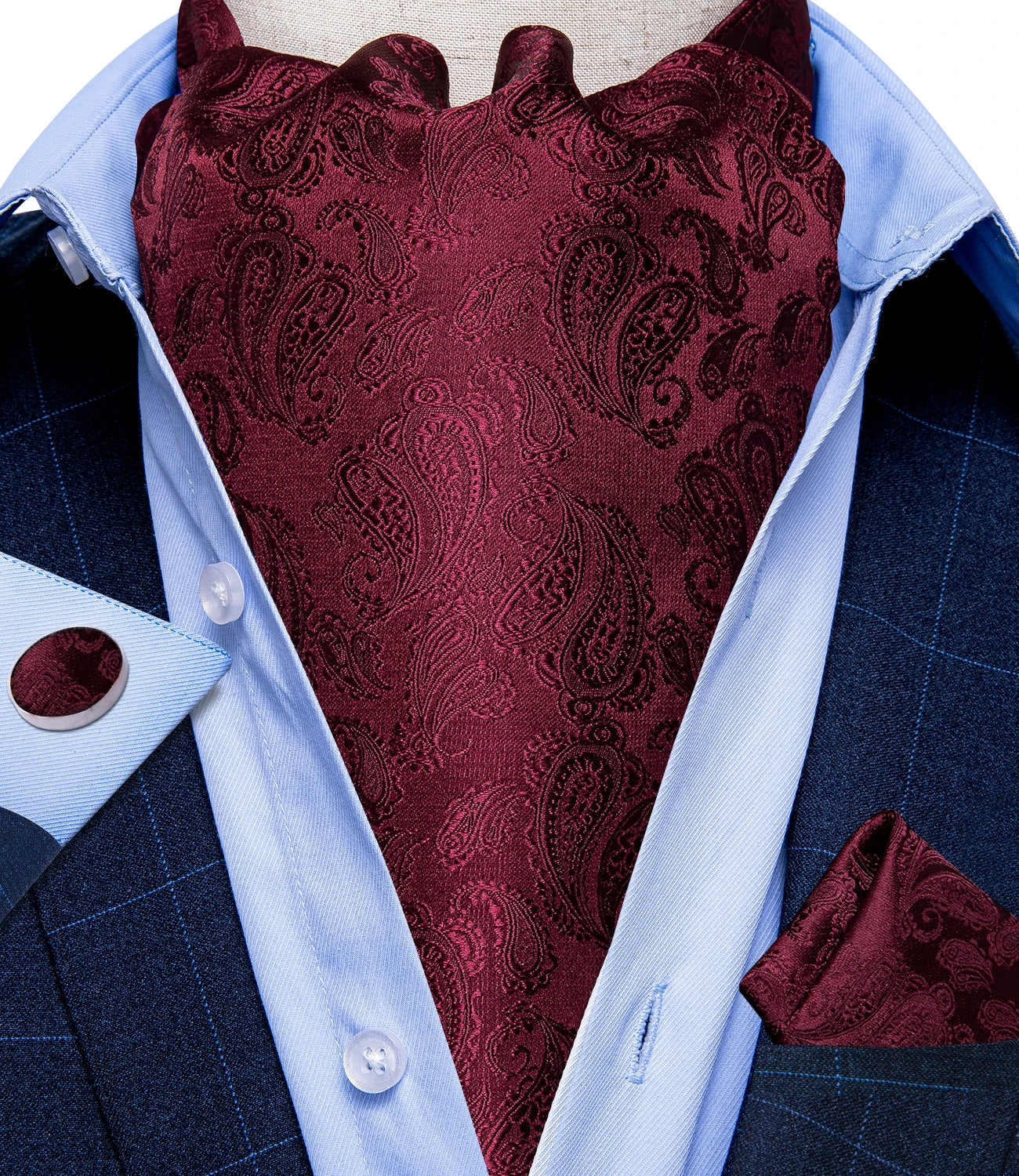 Men's Urban Accessories Premium Silk Ascot Tie | Minimalist Streetwear | Craftklart