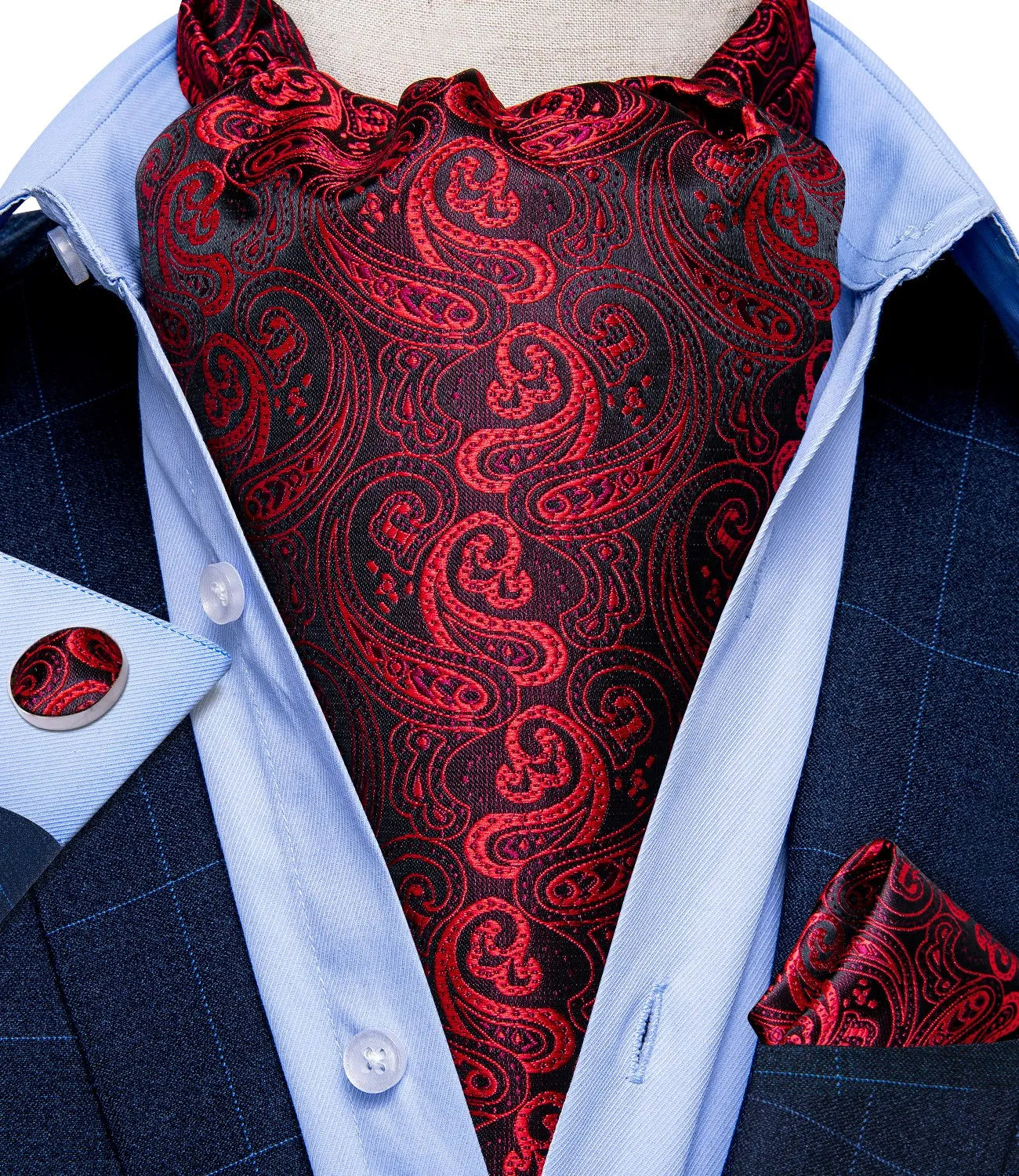 Men's Urban Accessories Premium Silk Ascot Tie | Minimalist Streetwear | Craftklart