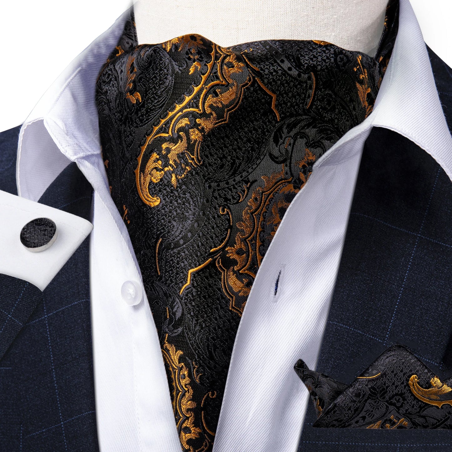 Men's Urban Accessories Premium Silk Ascot Tie | Minimalist Streetwear | Craftklart