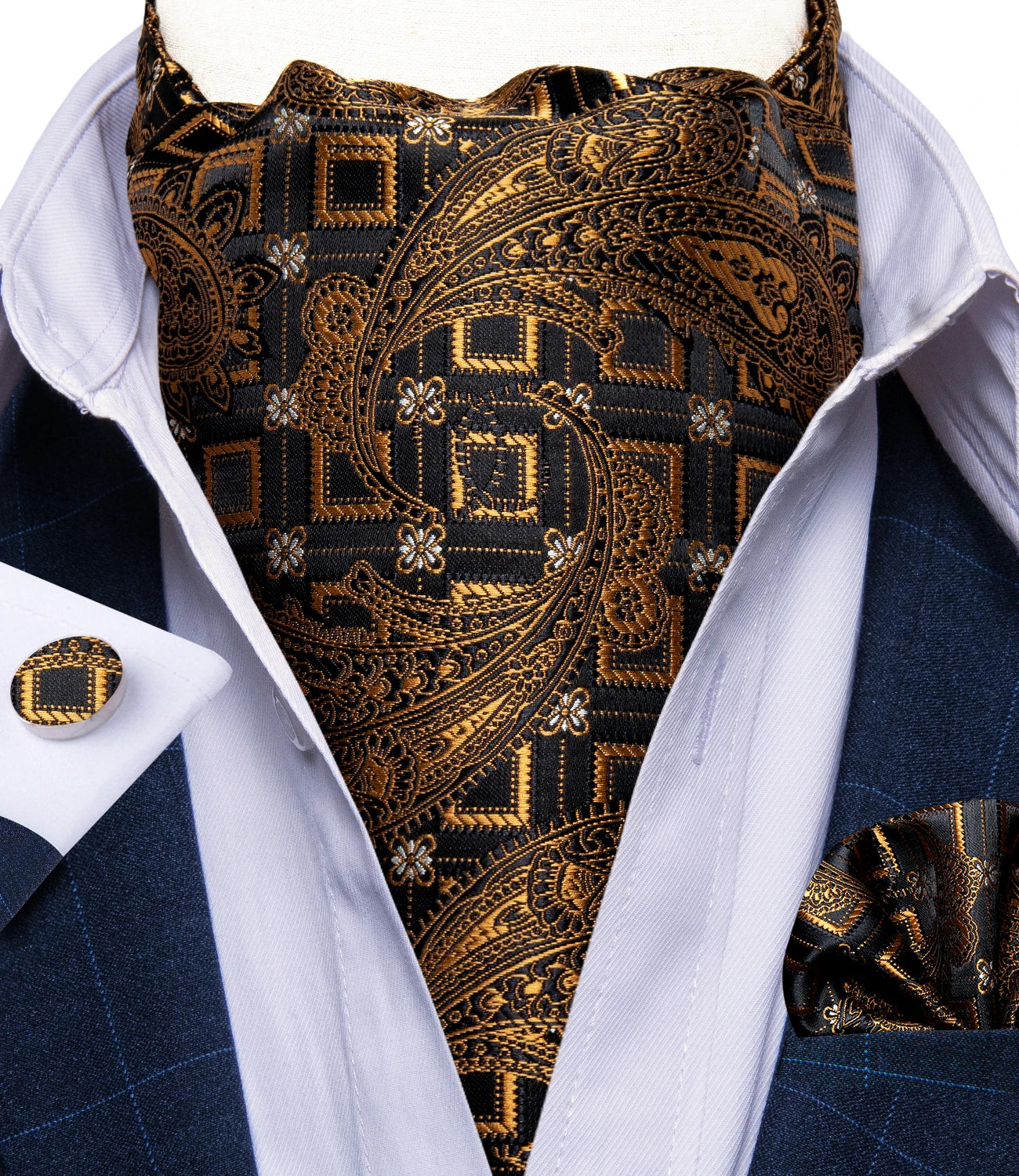 Men's Urban Accessories Premium Silk Ascot Tie | Minimalist Streetwear | Craftklart