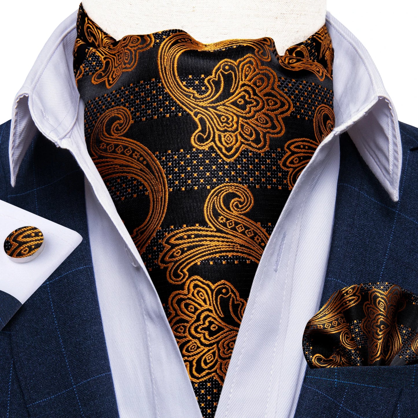Men's Urban Accessories Premium Silk Ascot Tie | Minimalist Streetwear | Craftklart