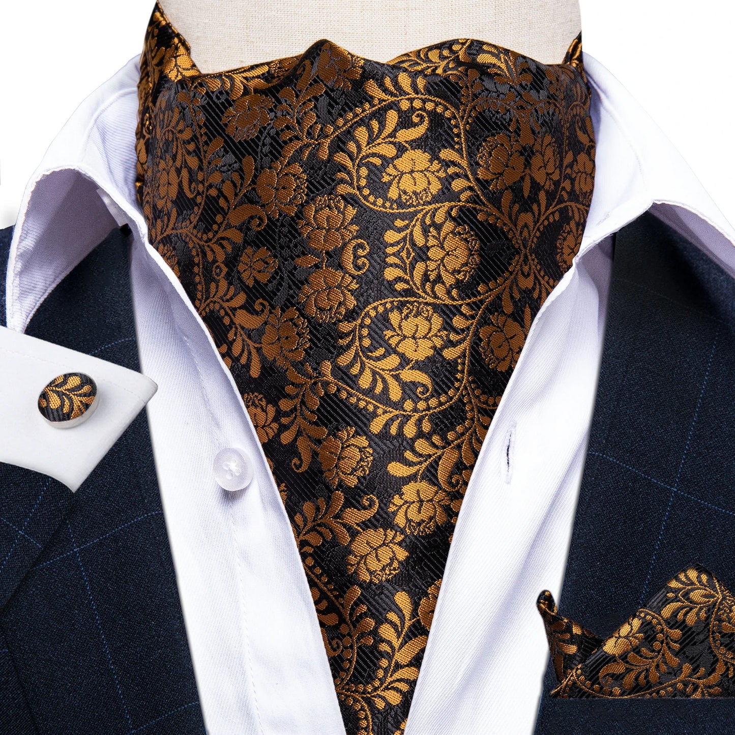 Men's Urban Accessories Premium Silk Ascot Tie | Minimalist Streetwear | Craftklart