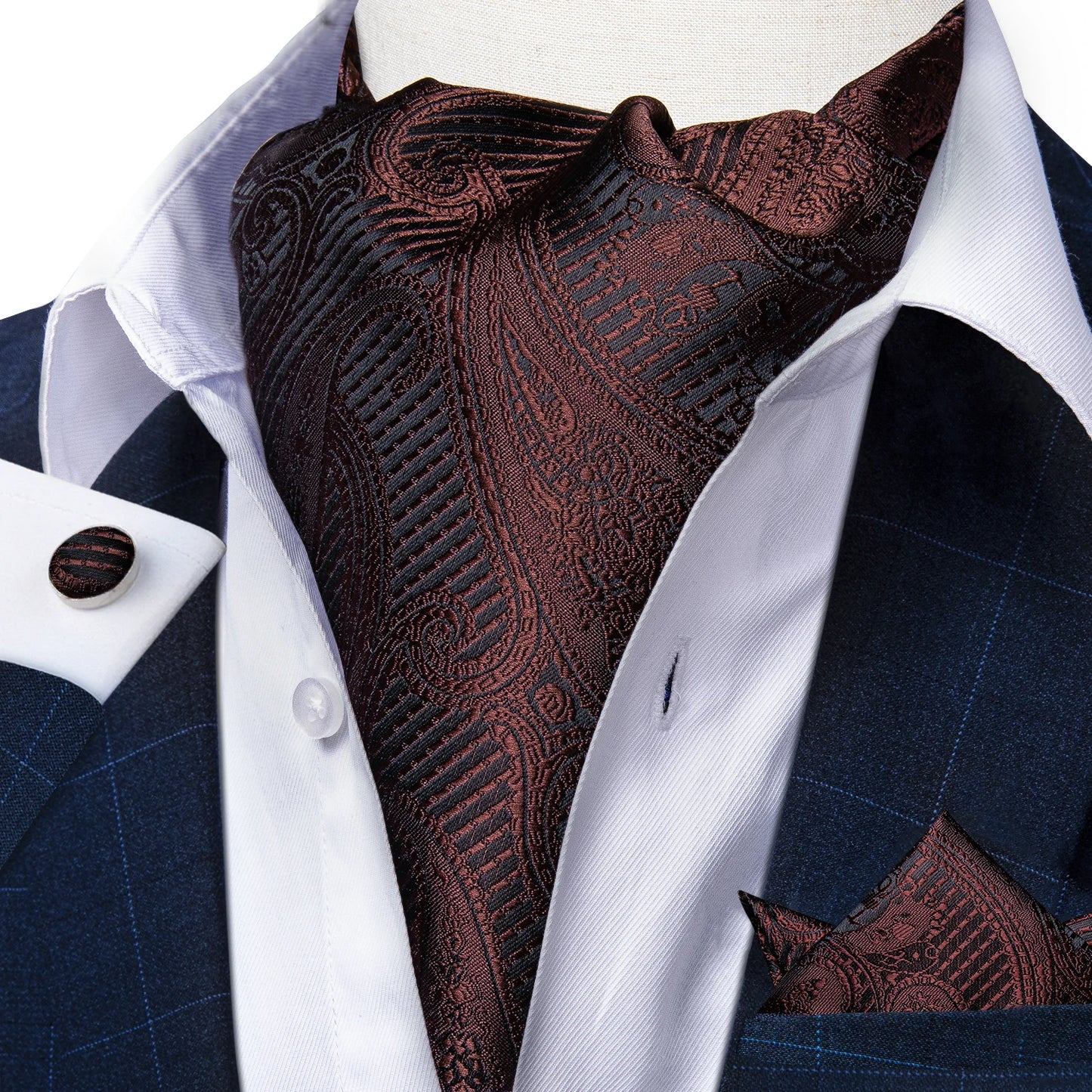 Men's Urban Accessories Premium Silk Ascot Tie | Minimalist Streetwear | Craftklart