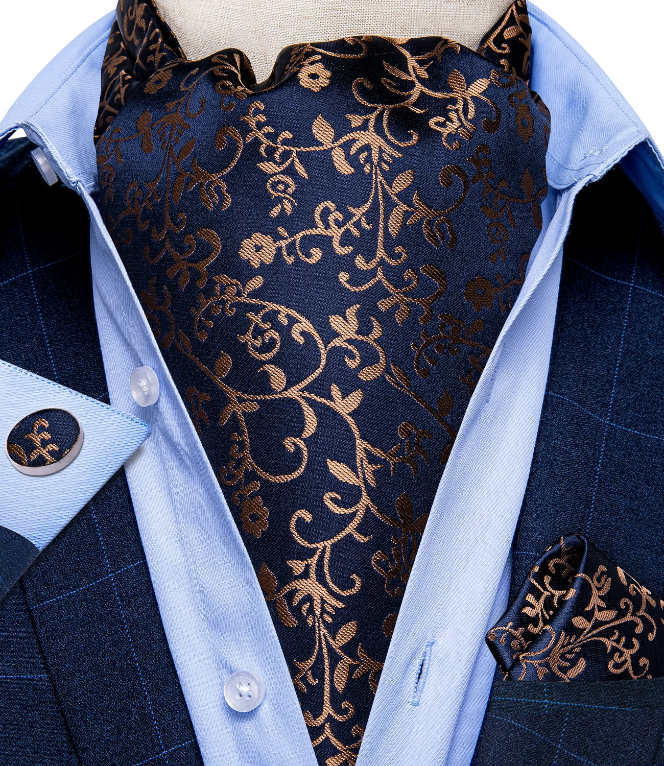 Men's Urban Accessories Premium Silk Ascot Tie | Minimalist Streetwear | Craftklart