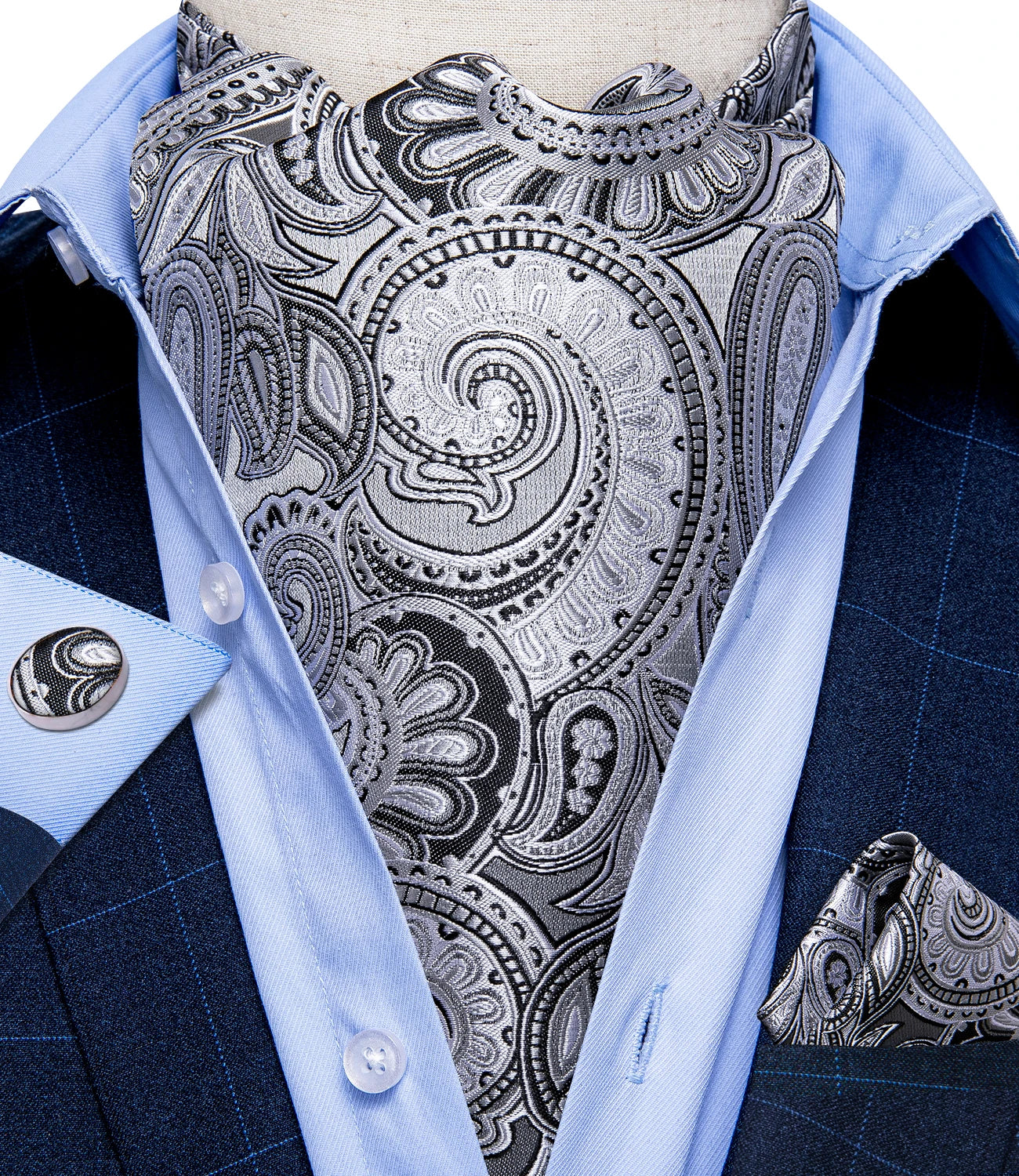 Men's Urban Accessories Premium Silk Ascot Tie | Minimalist Streetwear | Craftklart
