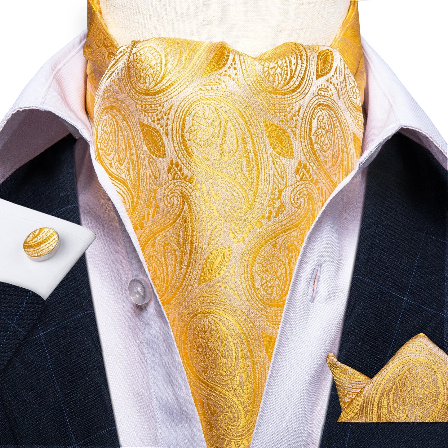 Men's Urban Accessories Premium Silk Ascot Tie | Minimalist Streetwear | Craftklart