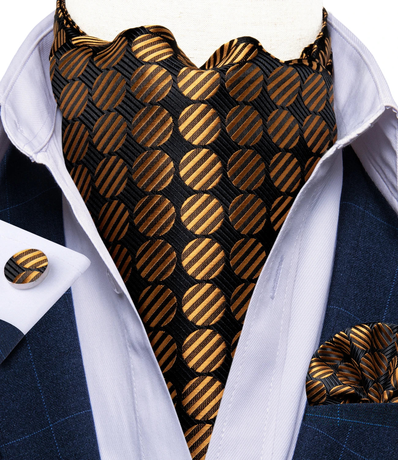 Men's Urban Accessories Premium Silk Ascot Tie | Minimalist Streetwear | Craftklart