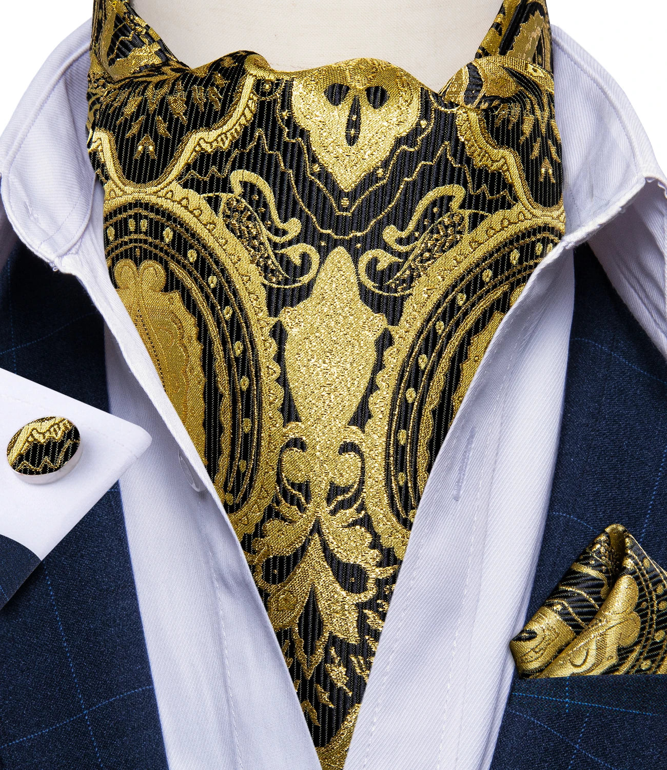 Men's Urban Accessories Premium Silk Ascot Tie | Minimalist Streetwear | Craftklart
