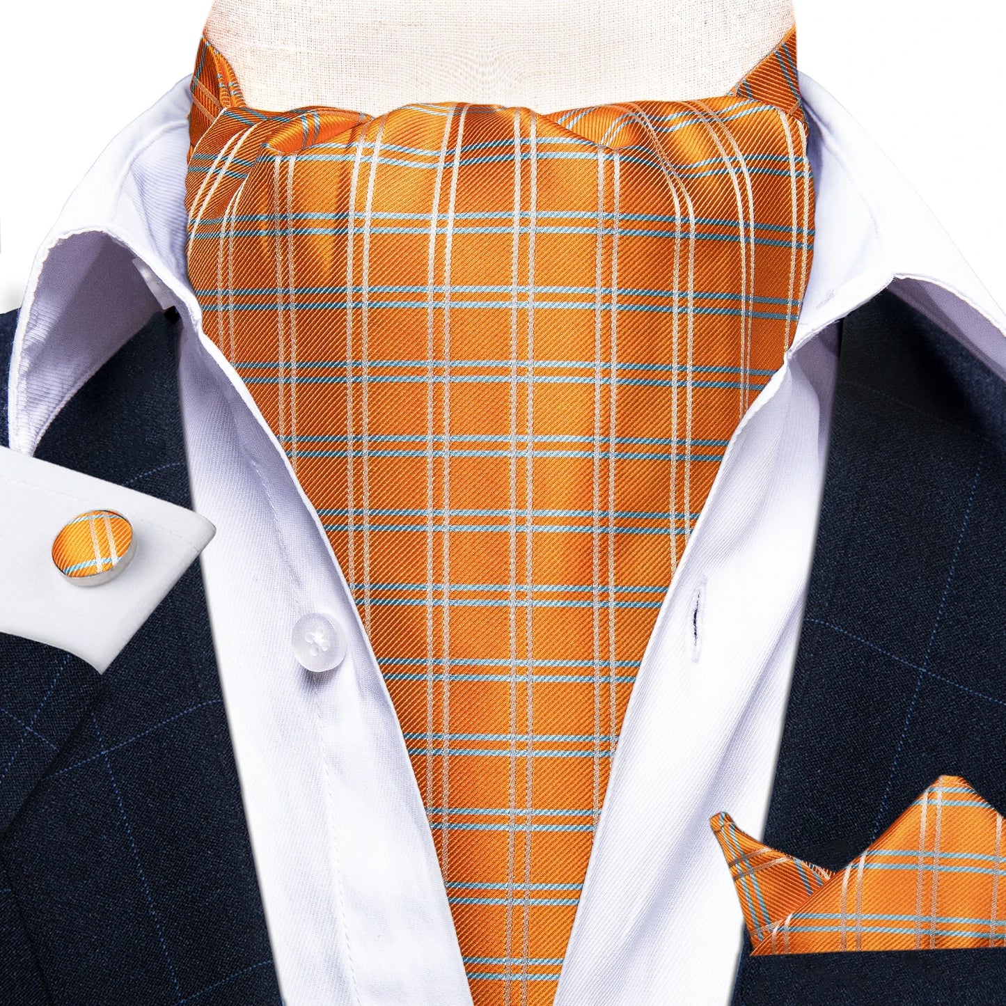 Men's Urban Accessories Premium Silk Ascot Tie | Minimalist Streetwear | Craftklart