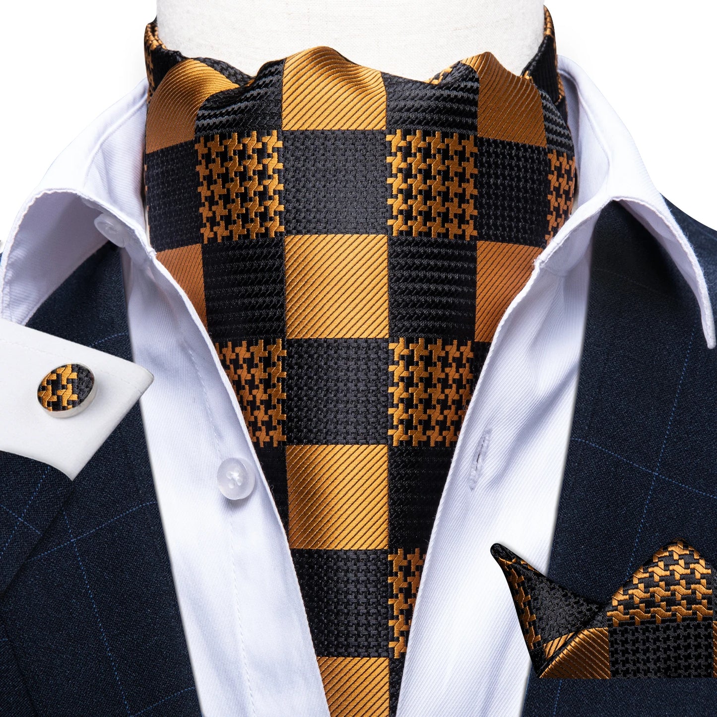 Men's Urban Accessories Premium Silk Ascot Tie | Minimalist Streetwear | Craftklart