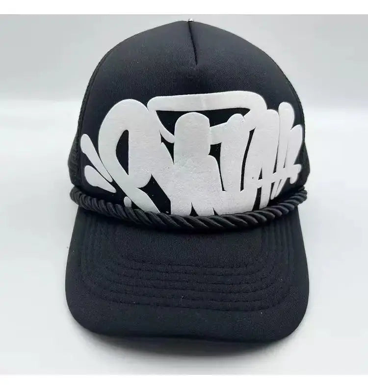 Urban streetwear foam letter embroidery wide brim cap, breathable fabric, one size fits most, stylish Craftklart Dropship hat.