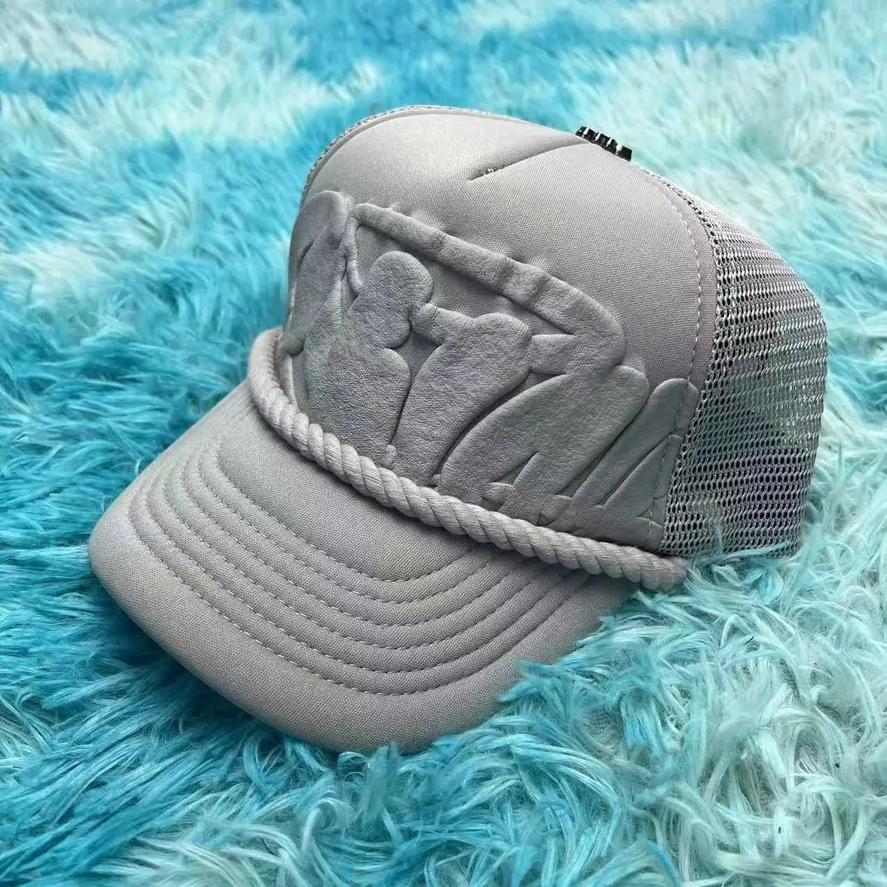 Urban streetwear foam letter embroidery wide brim cap with breathable fabric, crafted by Craftklart Dropship for a stylish, casual look.