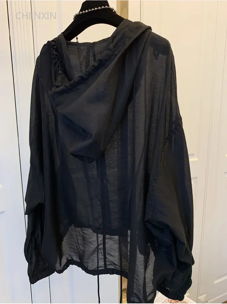Women's Hooded Sun-Proof Zip Jacket – Lightweight Breathable Outerwear | Minimalist Streetwear | Craftklart
