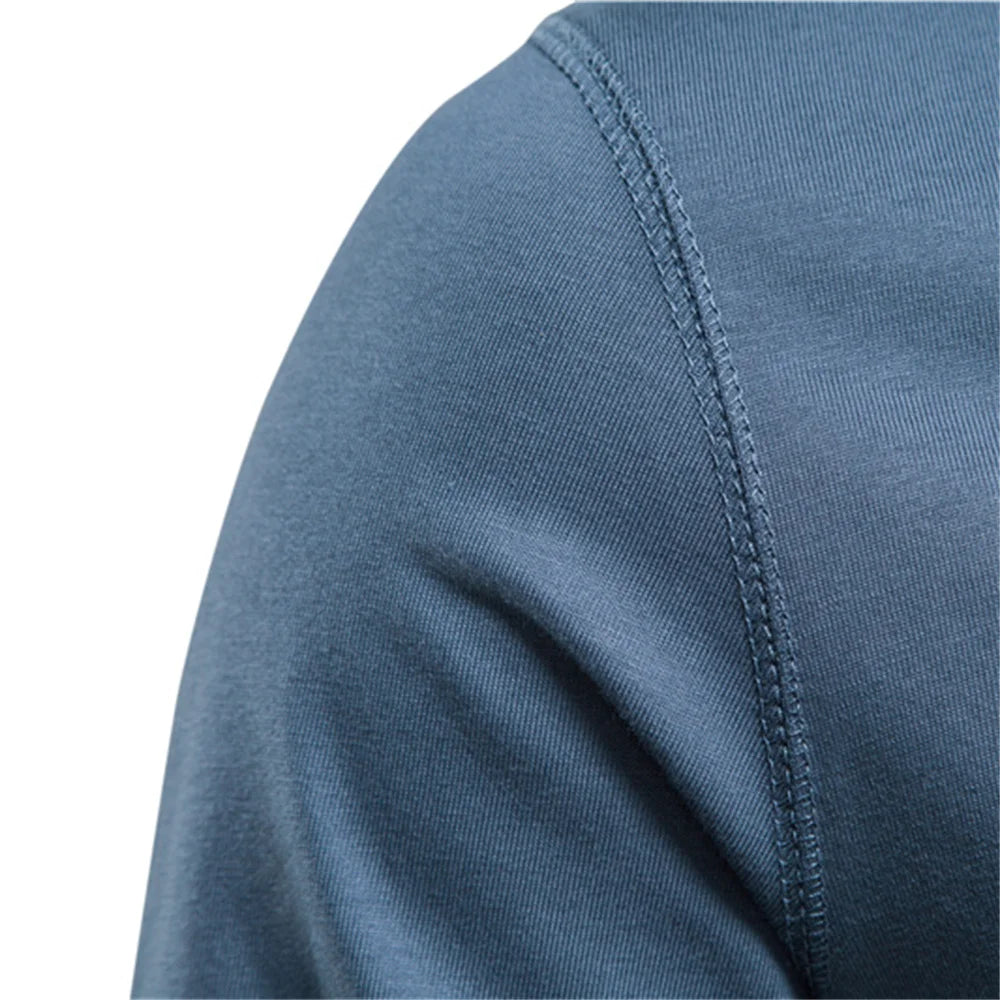 Men's Henley Collar Long Sleeve T-Shirt – 100% Cotton | Minimalist Streetwear | Craftklart