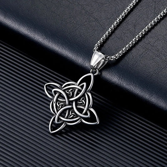 Light yellow gold-tone necklace from Craftklart Dropship featuring Norse-inspired design called "Channel the Norse Spirit."
