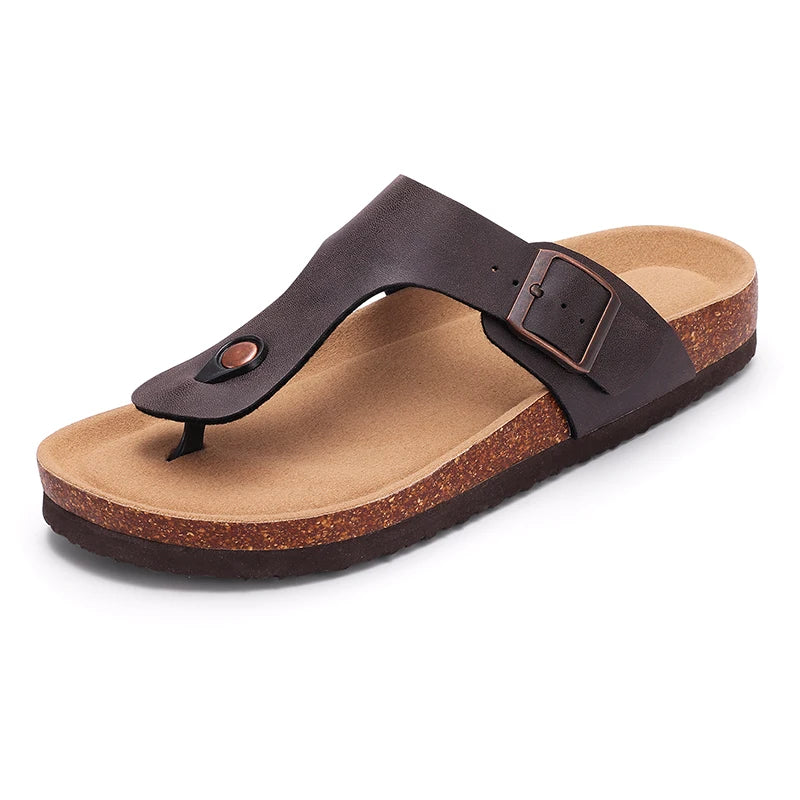 Women's flat mule sandals with buckle strap from Craftklart Dropship, featuring casual slide design and comfortable flat sole.