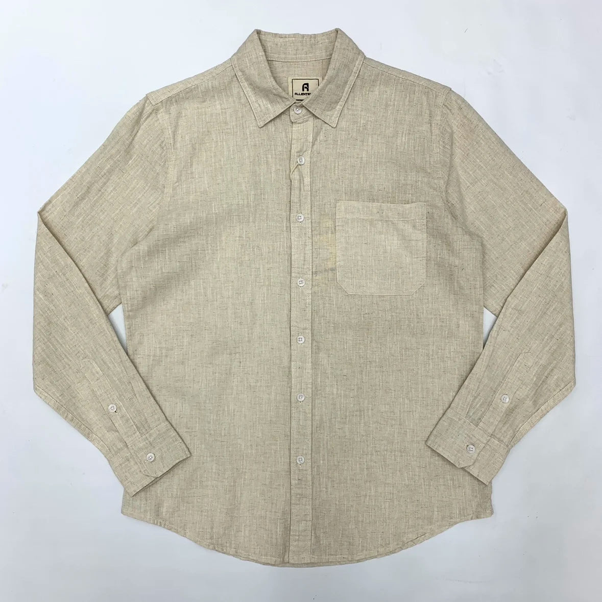 Men's black American Retro cotton linen shirt with relaxed fit and lapel collar, by Craftklart Dropship, shown in size 2XL.