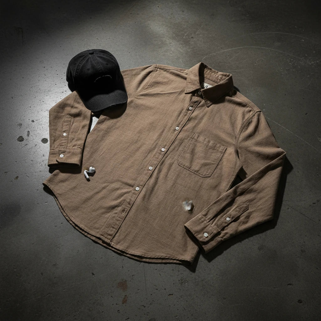 Men's Cotton-Linen Long-Sleeve Shirt – Loose Fit Casual Blouse | 6 Colours | Minimalist Streetwear | Craftklart