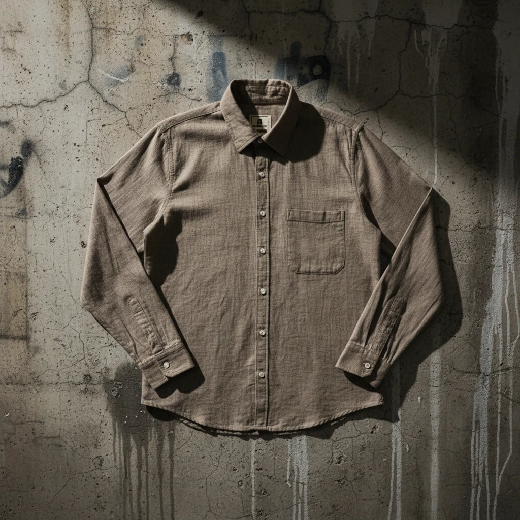 Men's Cotton-Linen Long-Sleeve Shirt – Loose Fit Casual Blouse | 6 Colours | Minimalist Streetwear | Craftklart