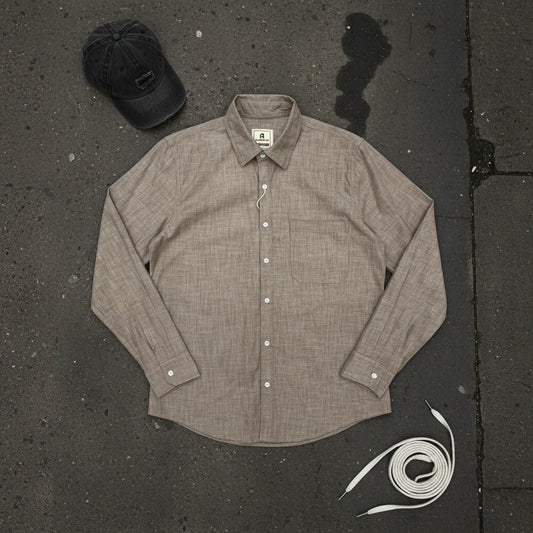 Men's Cotton-Linen Long-Sleeve Shirt – Loose Fit Casual Blouse | 6 Colours | Minimalist Streetwear | Craftklart