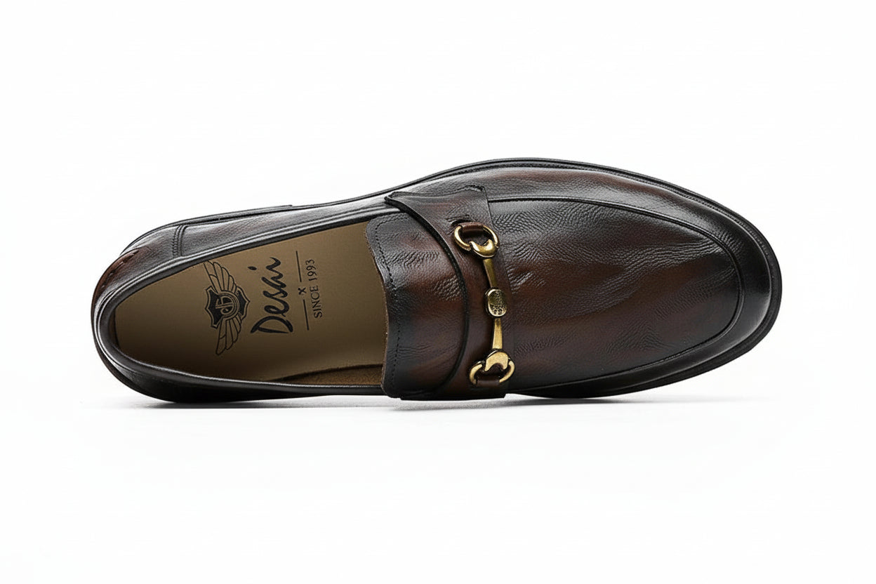 Men's genuine leather loafers by Craftklart Dropship, slip-on casual driving shoes in black and brown leather.