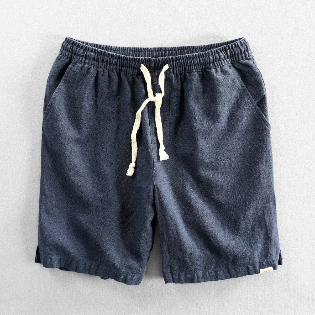 Urban men's cotton linen shorts in brick red by Craftklart Dropship, shown in size 6XL, front view with relaxed fit.