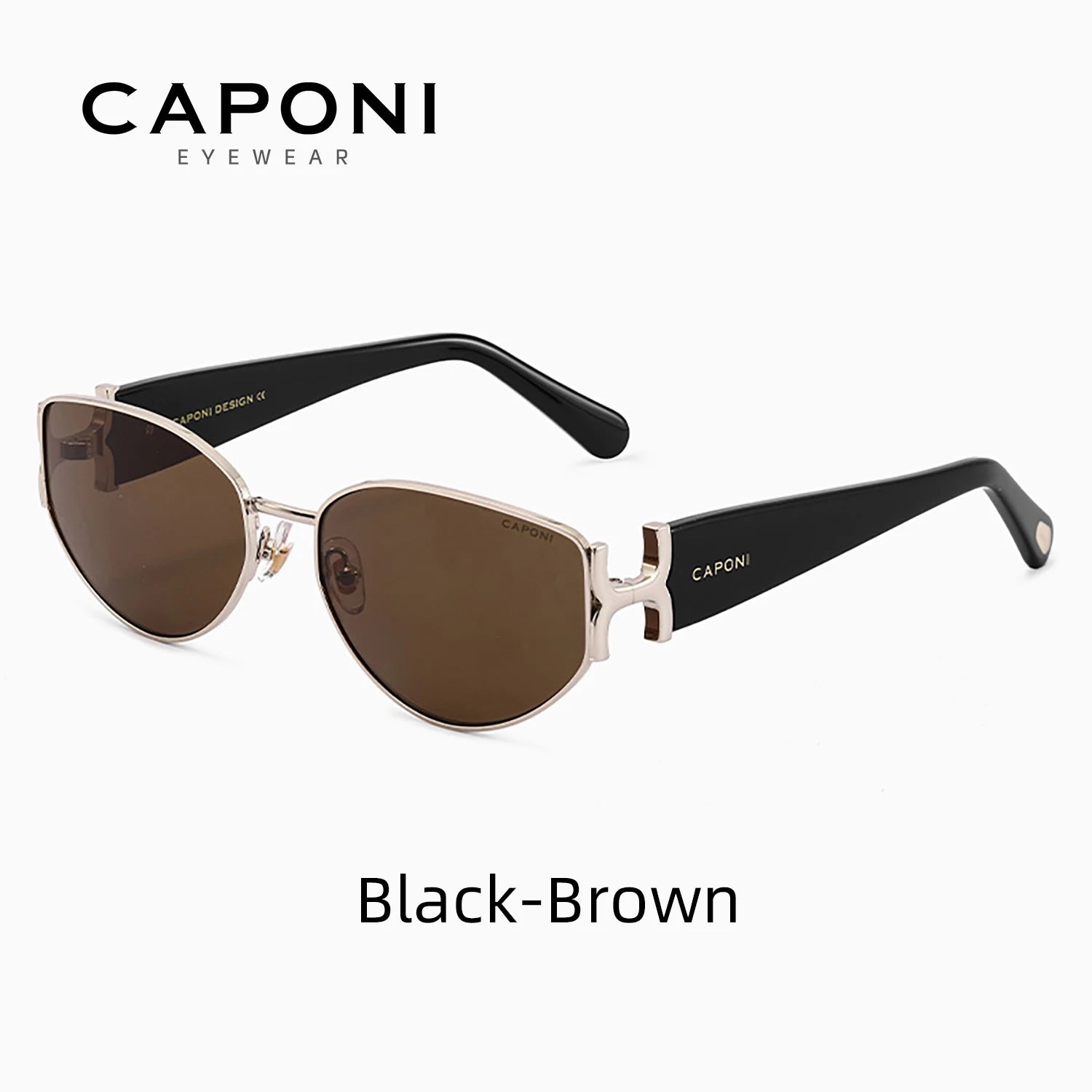 Craftklart Dropship women's polarized sunglasses with amber brown lenses and stylish urban design.