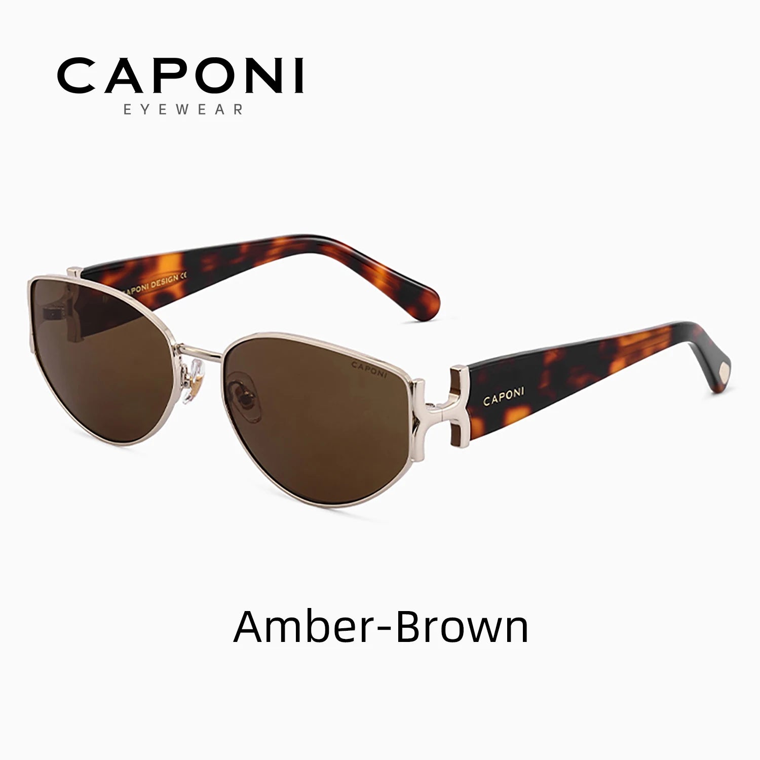 Craftklart Dropship women's polarized sunglasses with amber-brown lenses and stylish urban design, perfect for sunny days.