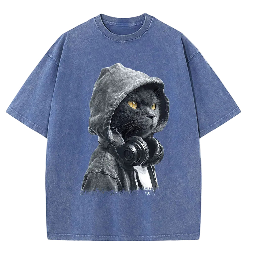 Washed Cotton Casual Loose Fit Graphic T-Shirt | Minimalist Streetwear | Craftklart