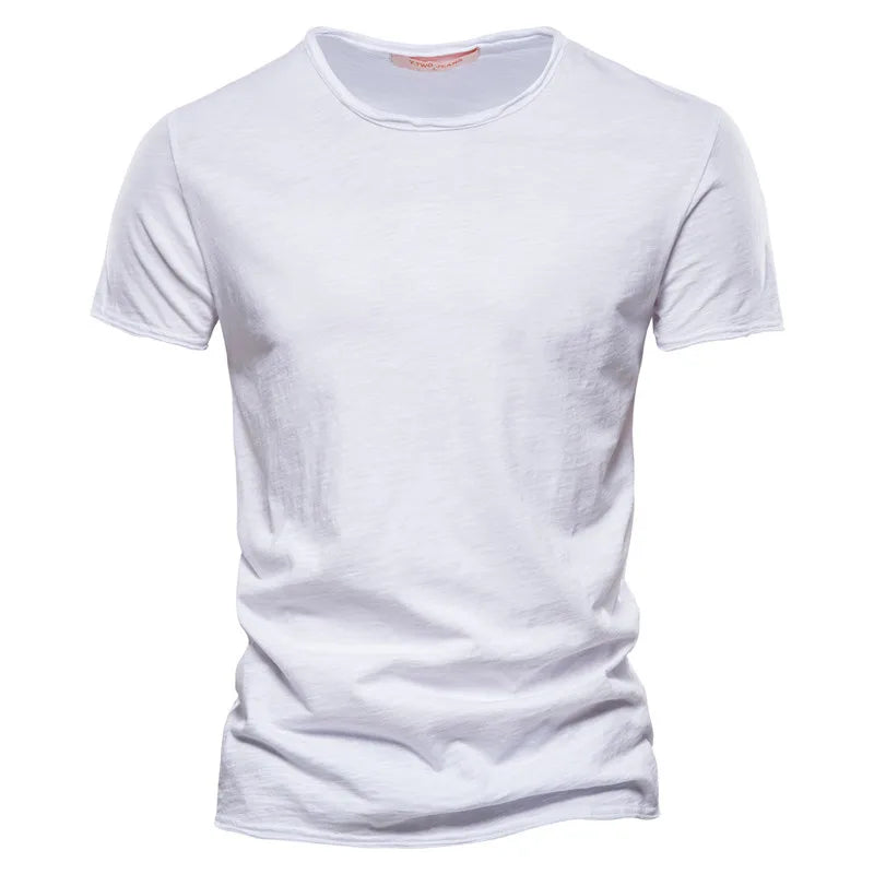 Men's army green Craftklart Dropship 4XL cotton T-shirt, breathable summer tee, displaying front view with crew neckline.
