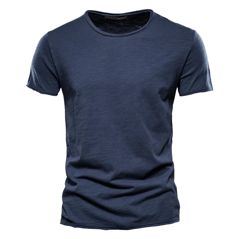 Army green men's 100% cotton essential T-shirt from Craftklart Dropship, showing a breathable summer tee in size 4XL.