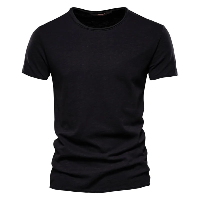 Army green men's 100% cotton breathable essential T-shirt by Craftklart Dropship, shown in 4XL size, ideal for summer wear.