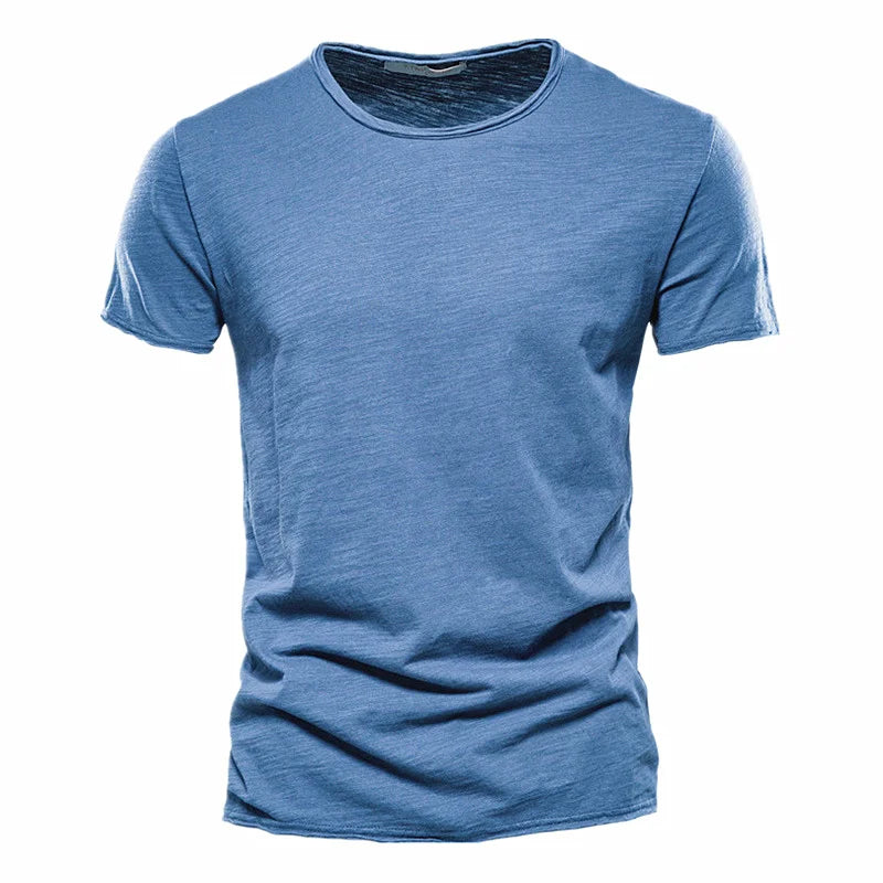 Men's army green 100% cotton essential T-shirt by Craftklart Dropship, 4XL, breathable summer tee, casual fit, lightweight fabric.