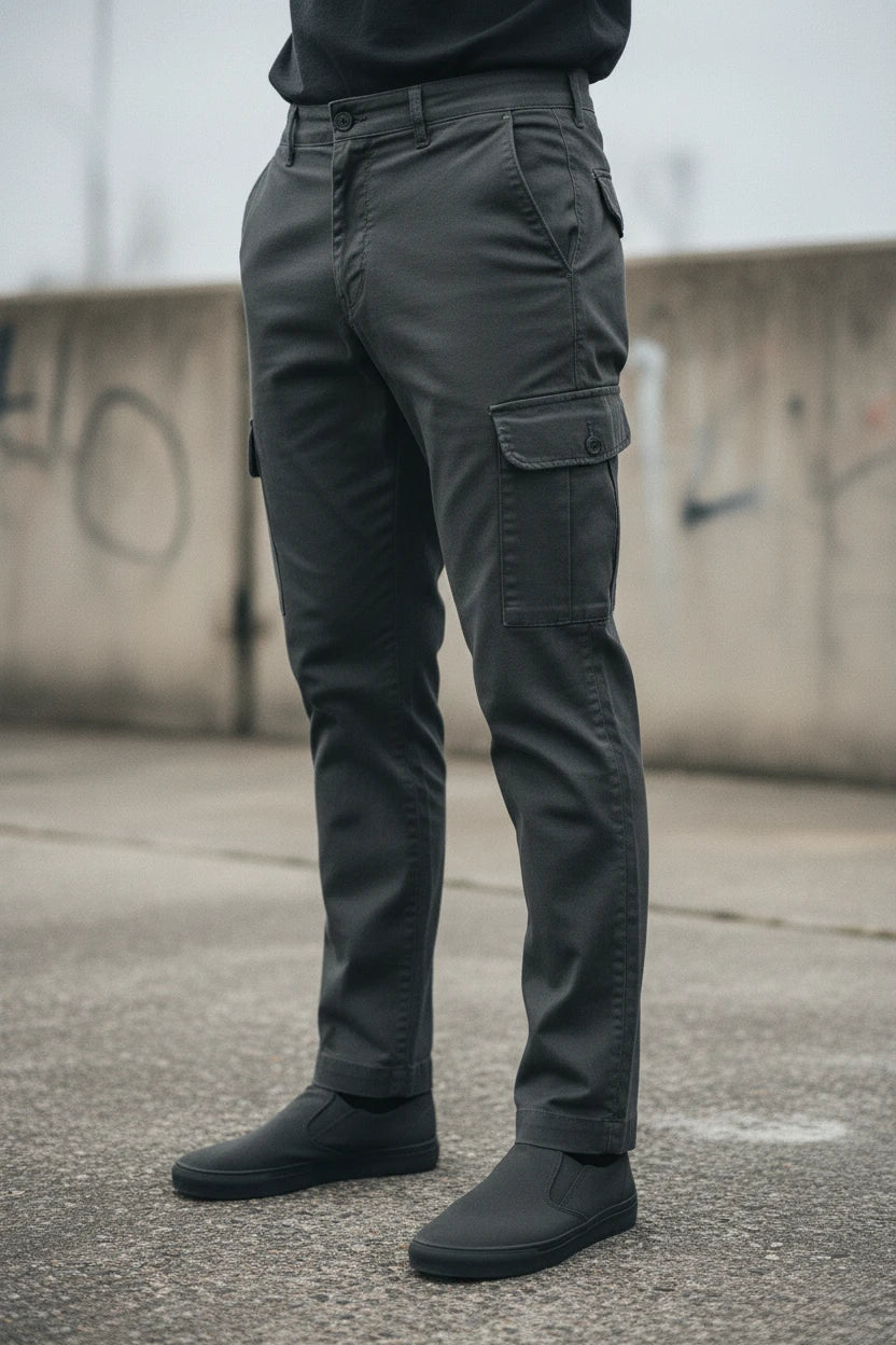 Men's Slim Straight Stretch Cotton Casual Chinos Trouser | Minimalist Streetwear | Craftklart