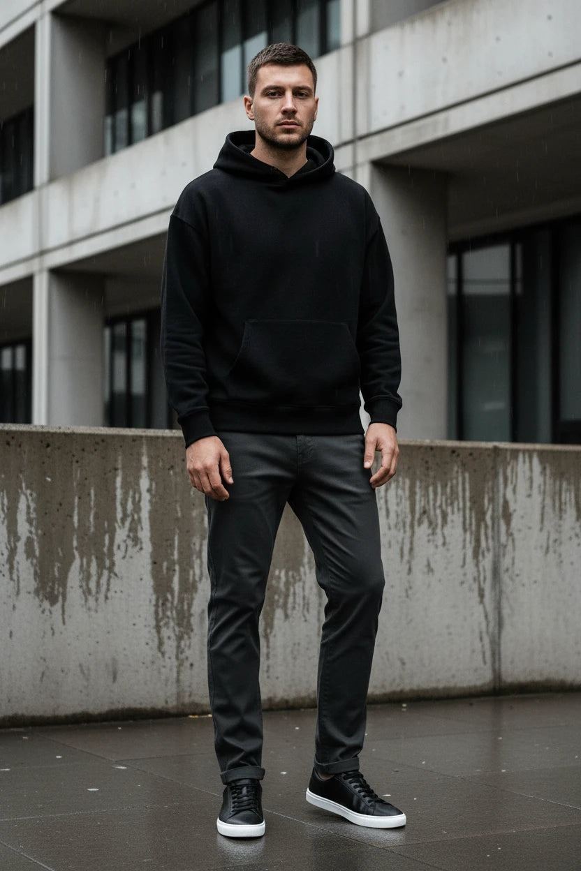 Men's Slim Straight Stretch Cotton Casual Chinos Trouser | Minimalist Streetwear | Craftklart