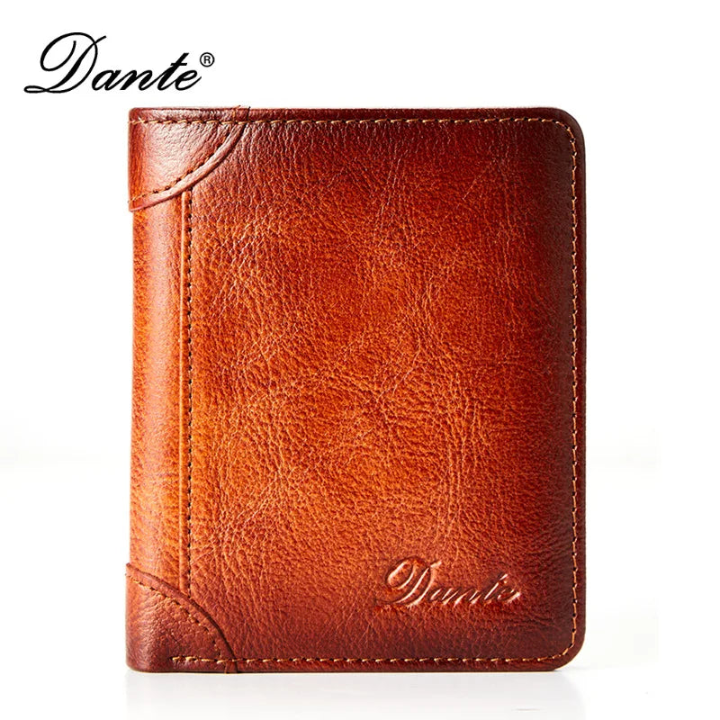 Craftklart Dropship men's leather wallet with RFID anti-theft brush, two-fold design, slim and secure for everyday use.