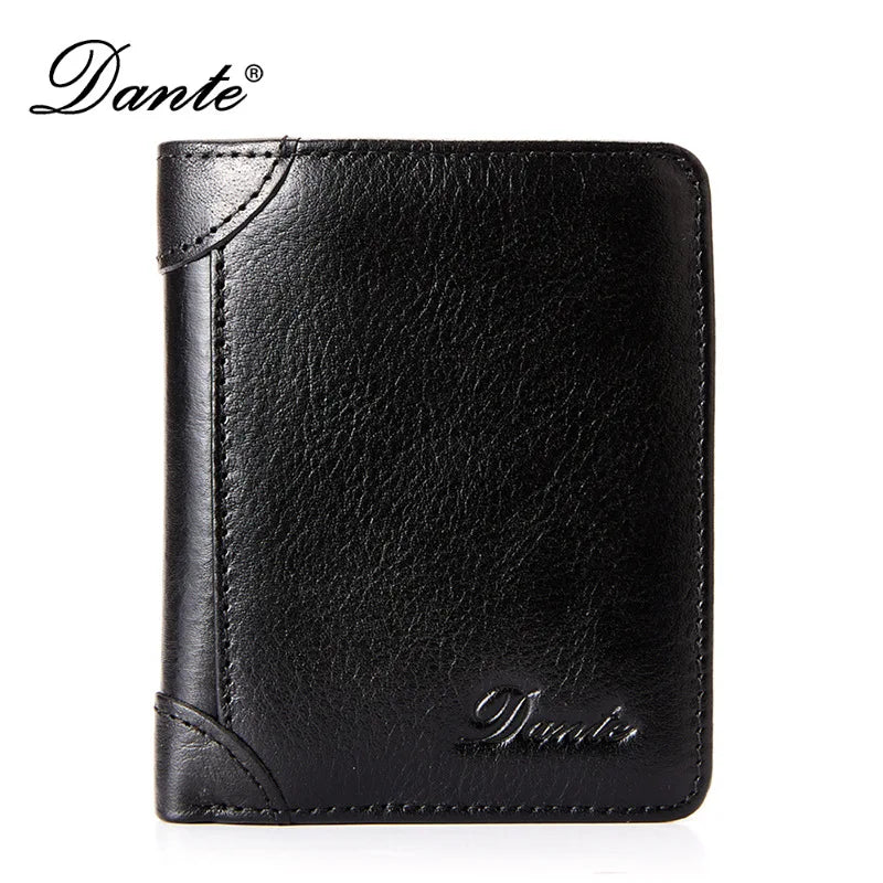 Leather men's Craftklart Dropship RFID anti-theft bifold wallet with brush finish, featuring secure card slots and sleek design.