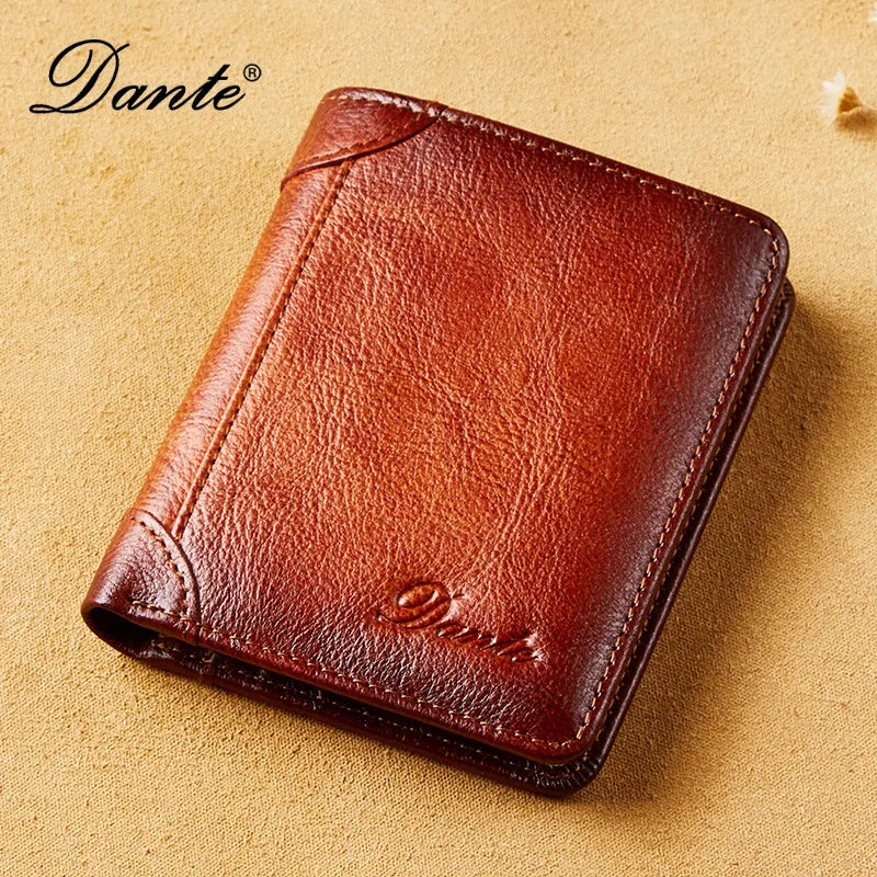 Craftklart Dropship men's leather wallet with RFID anti-theft brush, two-fold design, compact and secure for everyday use.