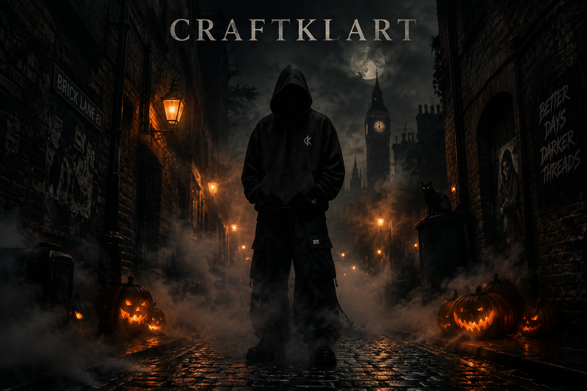 Craftklart Halloween Banner 1 - Foggy London Alley