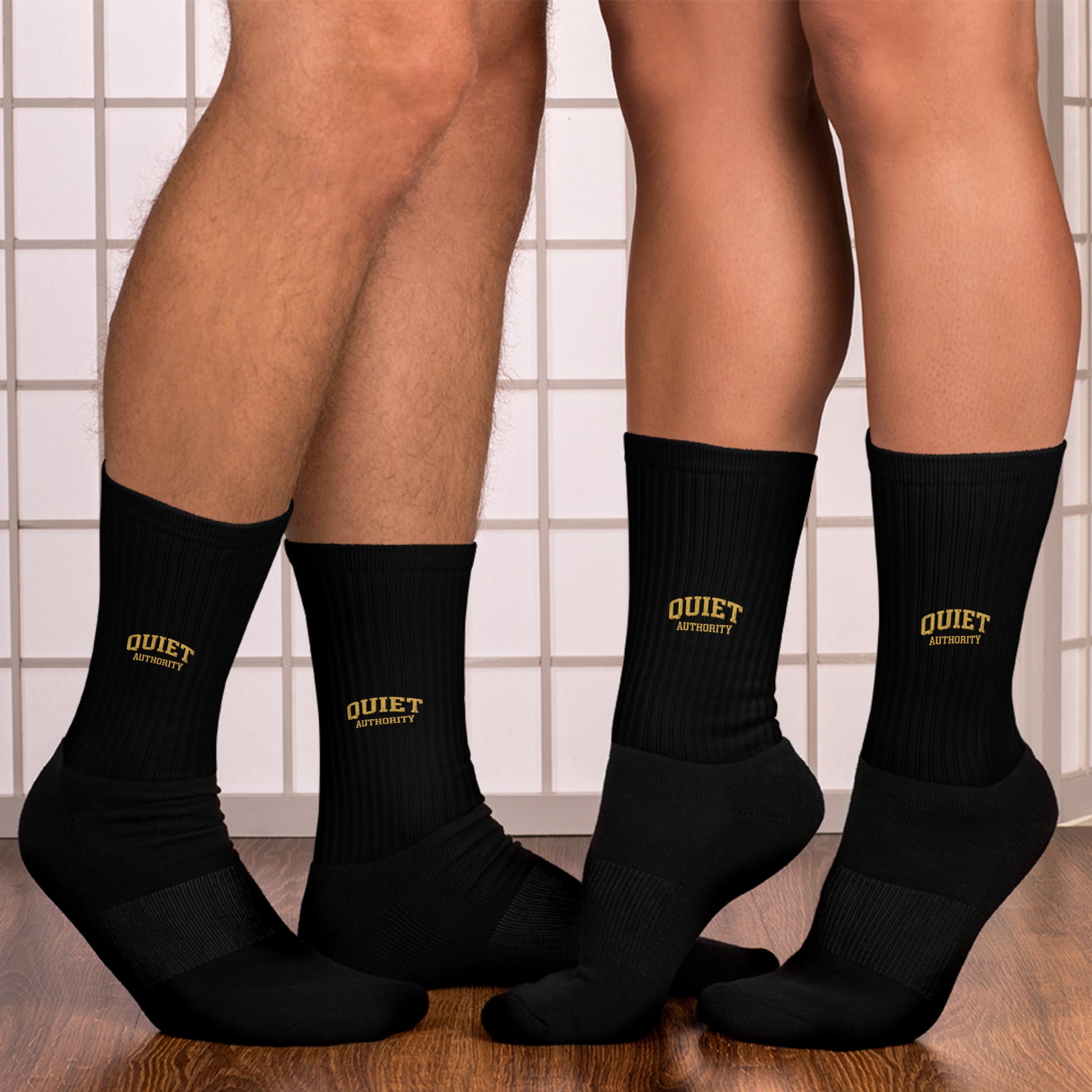 Quiet Authority Crew Socks – Bold Sublimated Print | Minimalist Streetwear | Craftklart