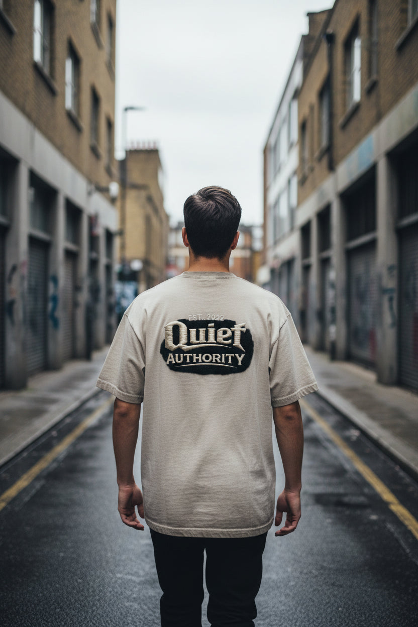 Men's retro heavyweight washed T-shirt by Craftklart in dark gray, featuring double-sided DTF print, casual and stylish for men.