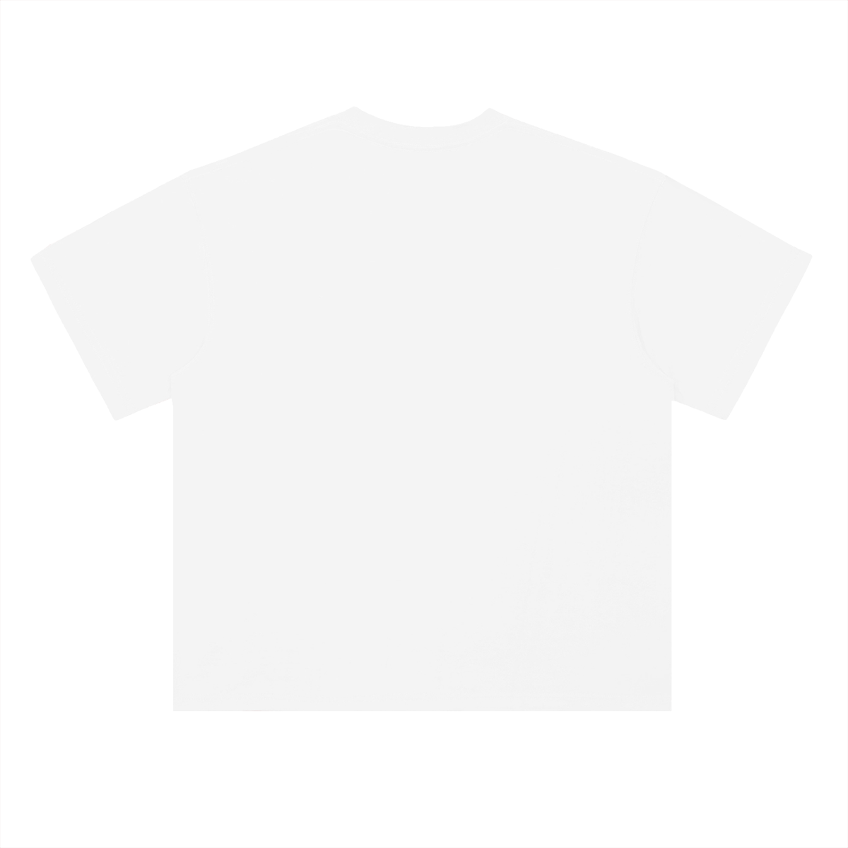 Craftklart white heavyweight cotton t-shirt with a loose fit, dropped shoulders, and a clean back view.