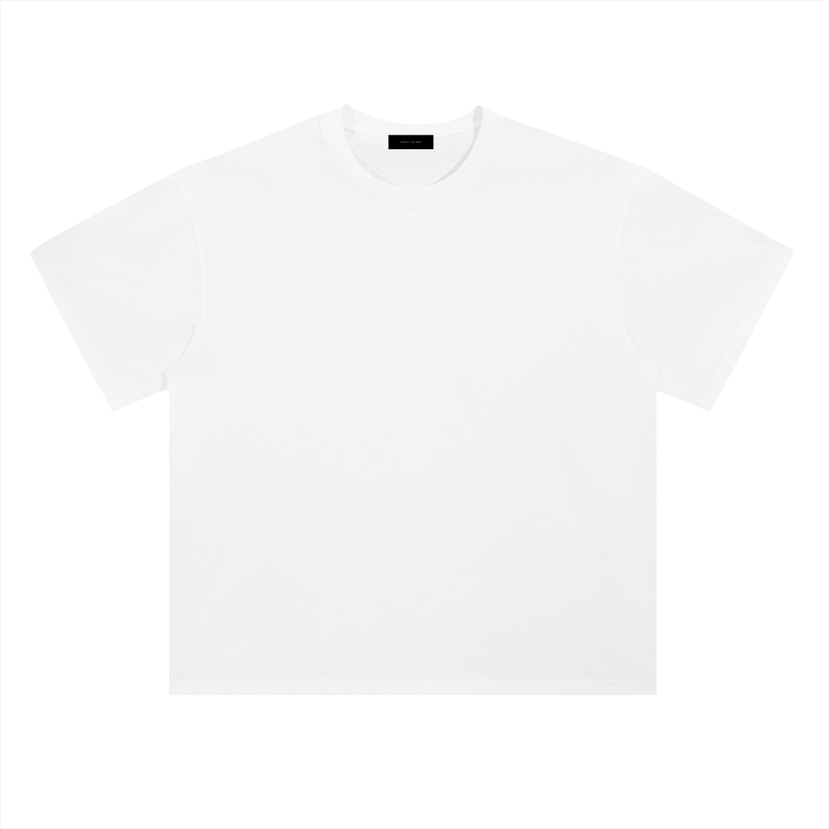 Craftklart white heavyweight cotton t-shirt with a loose fit, dropped shoulders, and a clean front design.