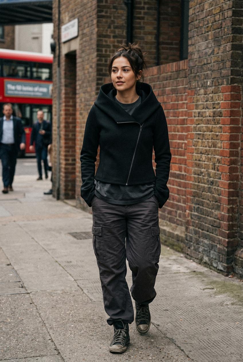 ODMPOD Bellhaven full zip hoodie in a casual design with hood and front pockets