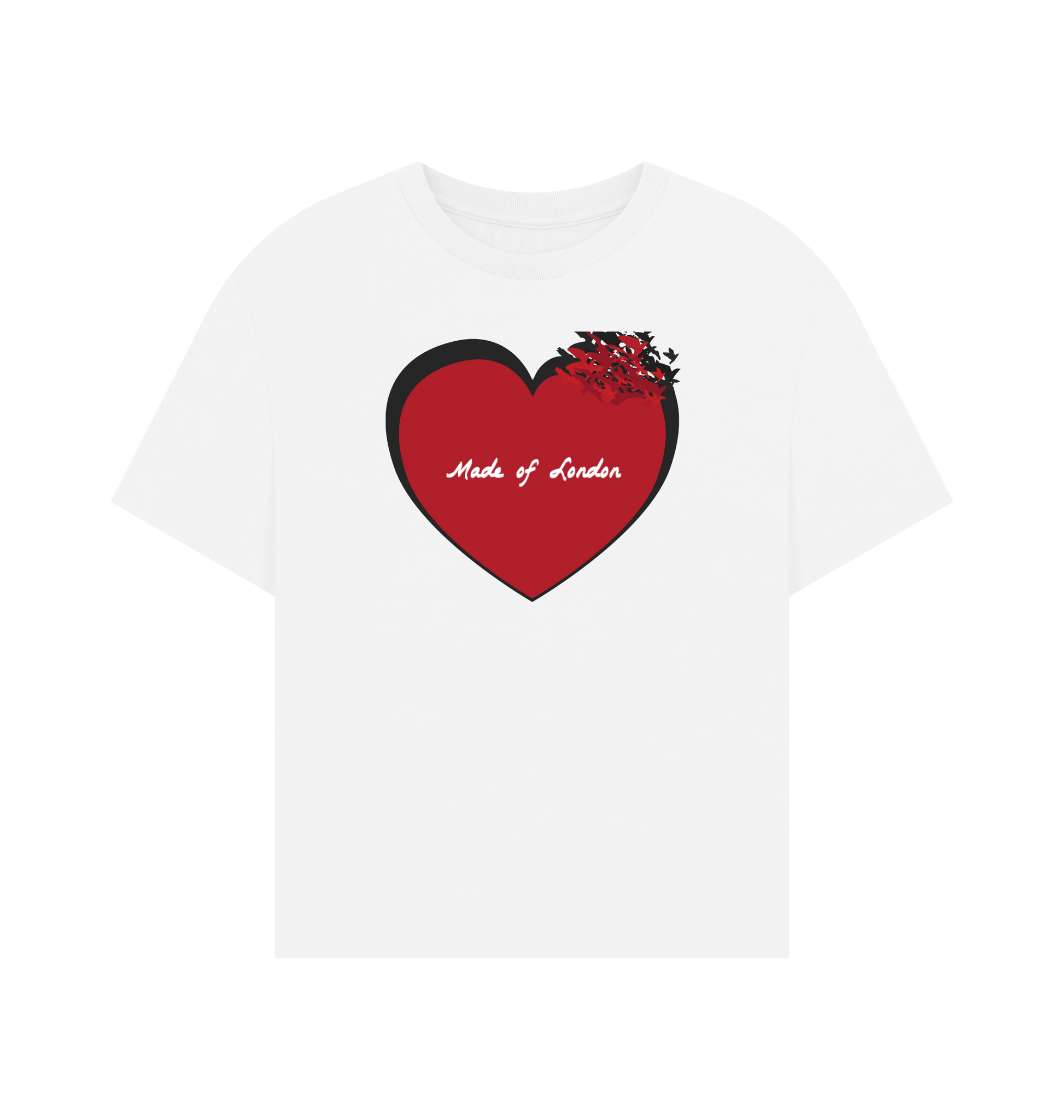 White Printed T-shirt Front